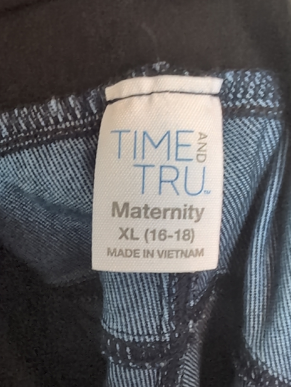 Time And Tru Dark Blue Above Belly Maternity Jean Size Extra large - Picture 5 of 5